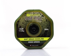 RidgeMonkey: Šňůrka RM-Tec Soft Braid Hooklink 25lb 20m Weed Green